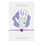 Sternzeichen Armband Fische mit Amethyst Edelsteinen. Einheitsgröße. Süßes Zodiac Armband als Geschenk für Fische.