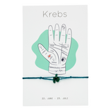 Sternzeichen Armband Krebs mit drei Aventurin Edelsteinen. Einheitsgröße. Tolles Geschenk für Krebs Sternzeichen.