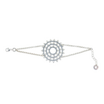 Karma Armband "Wheel of Karma" aus 925 Silber mit großem Karma Symbol. Tolles Geschenk.  