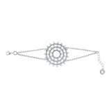 Karma Armband "Wheel of Karma" aus 925 Silber mit großem Karma Symbol. Tolles Geschenk.  