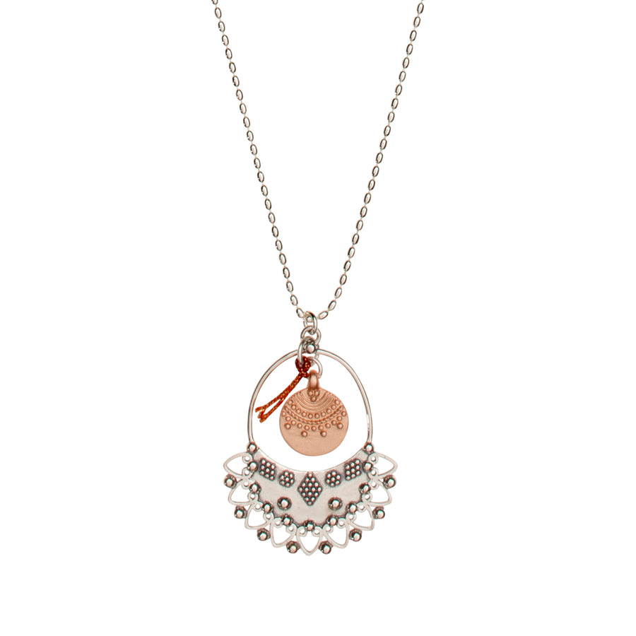 Long moon phases Lovechain silver-rosé mix