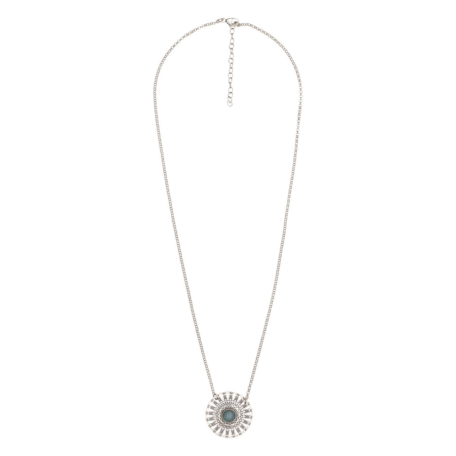 Liefdesketting met Mandala & Amazoniet, Zilver