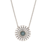 Love Chain with Mandala &amp; Amazonite, silver 