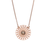 Love Chain with Mandala &amp; Labradorite, rose gold 