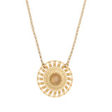 Love Chain with Mandala &amp; Rose Quartz, Gold 