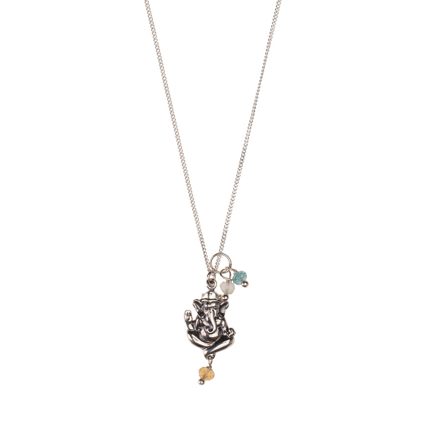 Love Chain Ganesha Silver with Gemstones