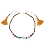 Glittering pyrite bracelet with pearl 
