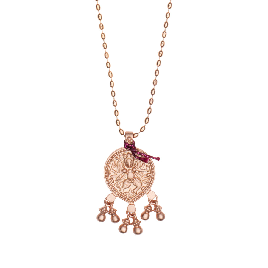 Spirituelle Kette mit rosegoldenem Shiva Gott Anhänger von hoffnungsträger.