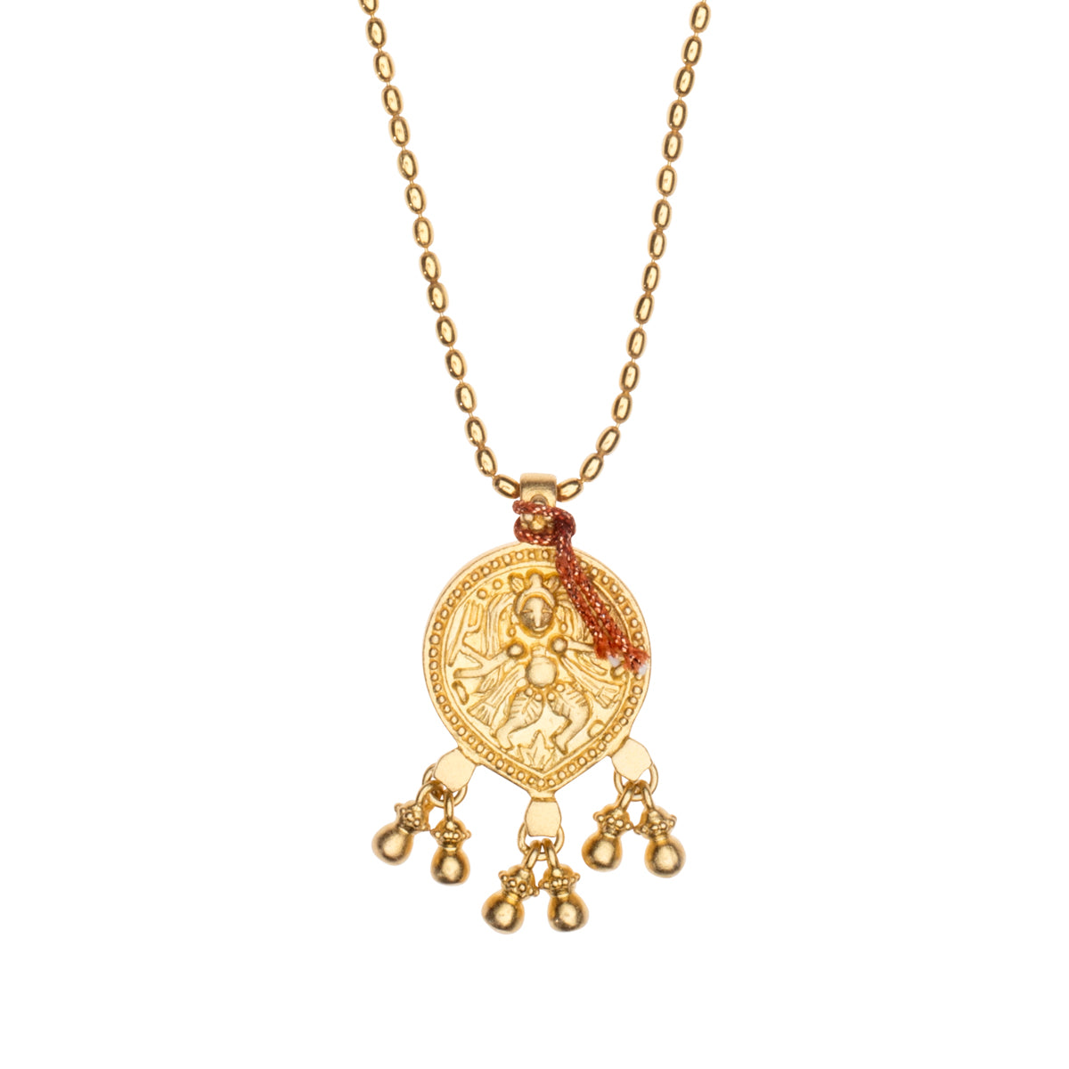 Shiva Kette aus 18K vergoldetem 925 Silber mit spirituellem Shiva Anhänger.  Verschiedene Längen wählbar.
