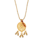 Shiva Kette aus 18K vergoldetem 925 Silber mit spirituellem Shiva Anhänger.  Verschiedene Längen wählbar.