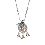 Shiva Kette aus 925 Silber mit Shiva Anhänger. Verschiedene Längen 45 cm - 90 cm.