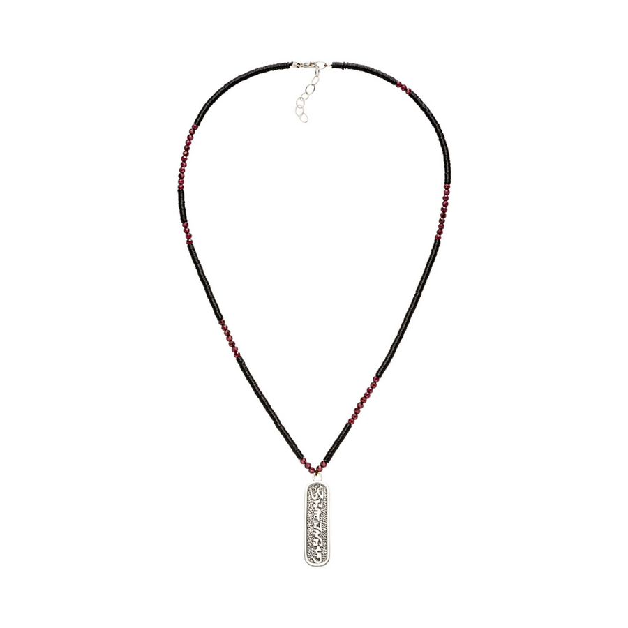 "Good Karma" Vintage Necklace, Silver