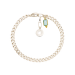 Gliederkette aus Sterlingsilber mit Aquamarin Anhänger von Hoffnungsträger Hamburg