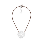 Choker-Kette mit Wheel of Karma Anhänger in Sterlingsilber