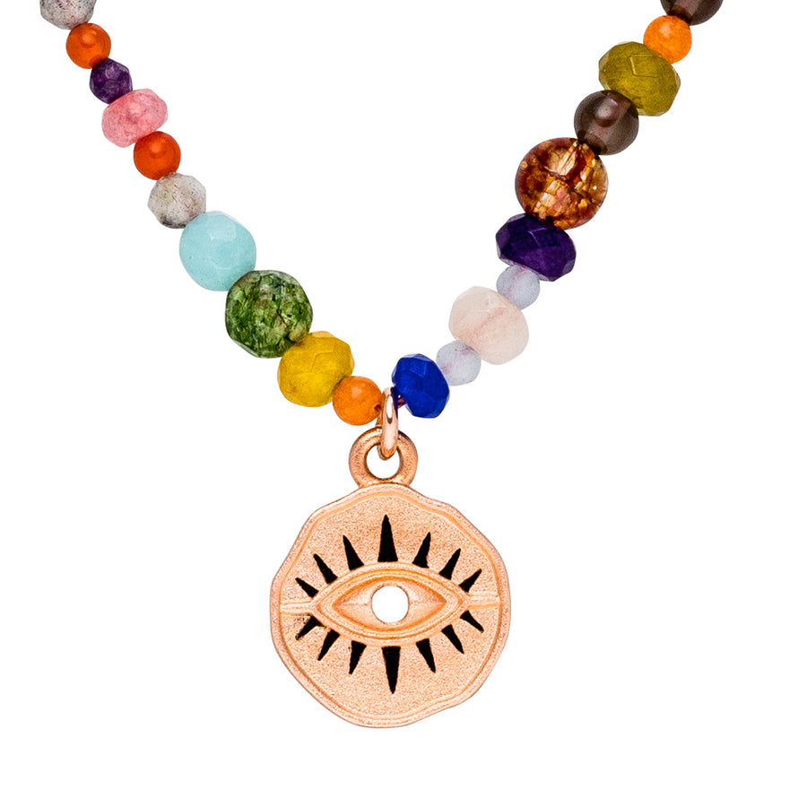 Protective choker "Eye", rose
