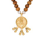 Shiva Kette mit Sandelholz Perlen im Ethno Stil