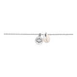 Bauchkette Sterlingsilber mit Muschel und schützendem Auge Anhänger