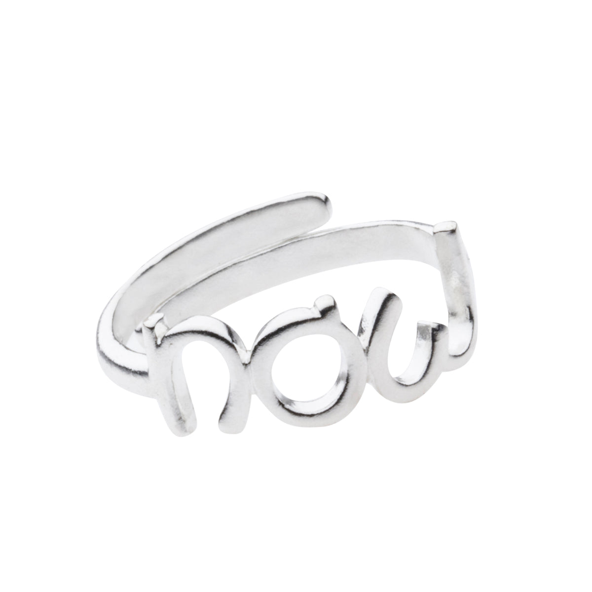 NOW Ring mit Schriftzug aus 925er Sterlingsilber.