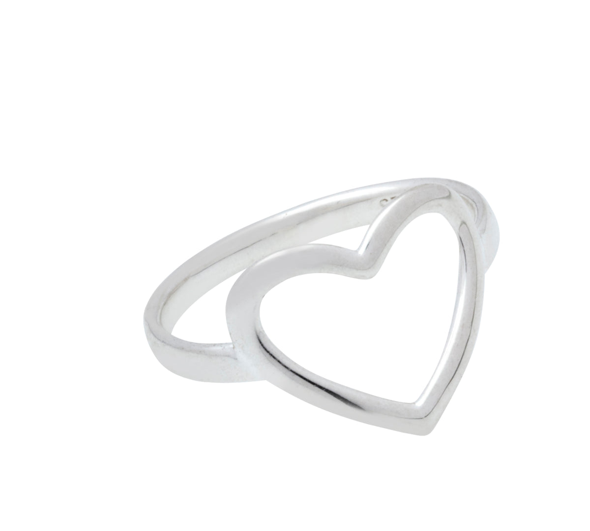 Herz Ring aus 925 Silber für Liebe und Selbstliebe.