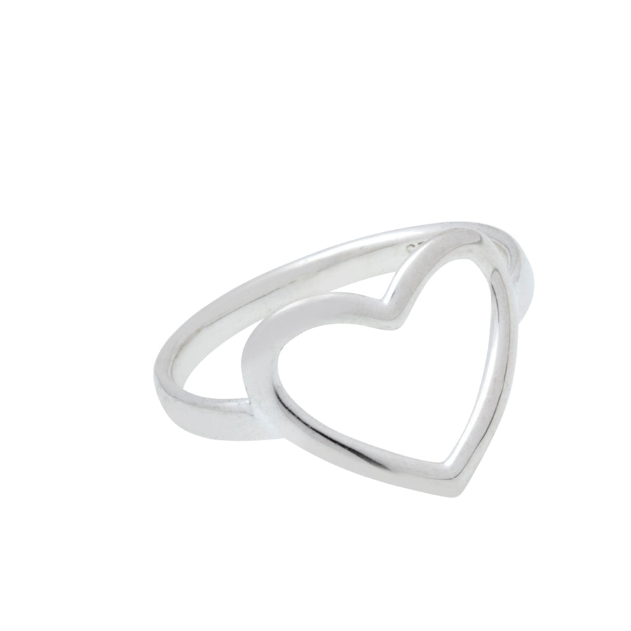 Open Heart Ring Silber