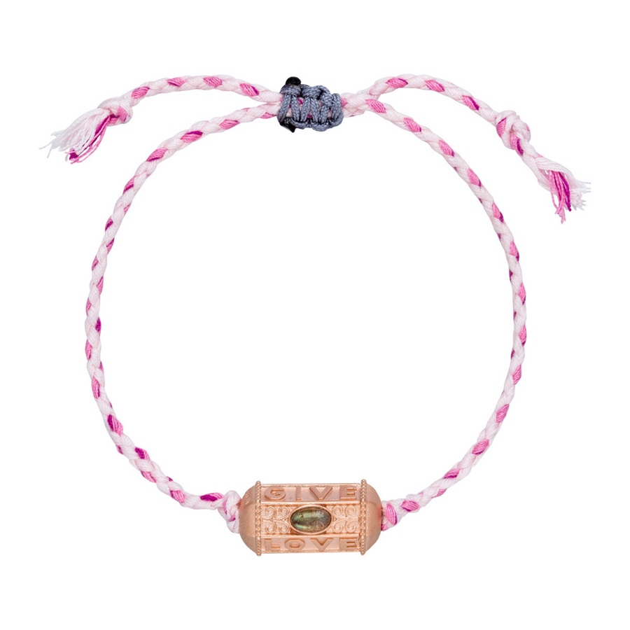 Give, Love & Hope Happy Bracelet, Rose Gold