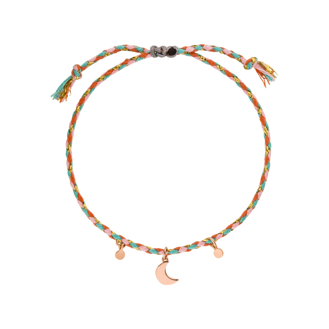 Mond Armband mit 925 Silber rosegoldenen Mond. Einheitsgröße. Tolles Geschenk.