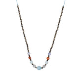 Choker-Kette mit Opal und funkelndem Pyrit.