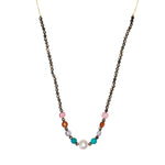 Choker Kette mit Pyrit Edelsteinen und Perle von hoffungsträger Schmuck