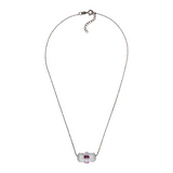 Give, Love &amp; Hope BLACK CHAIN, silver