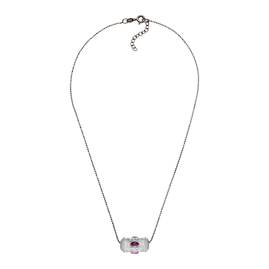 Give, Love & Hope BLACK CHAIN, Silber