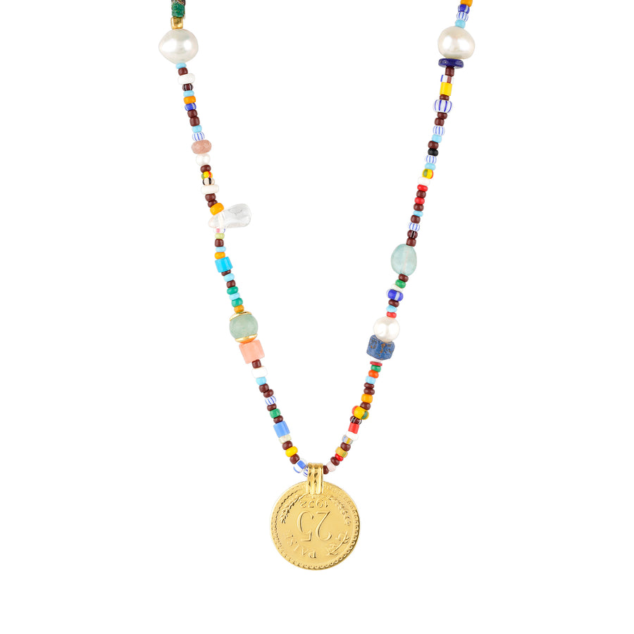 Choker Kette mit goldener Münze