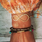 “Silence” Infinity bracelet, rose gold 