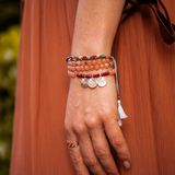 Glittering pyrite bracelet with opal 
