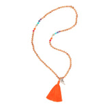 Chakra Mala mit echten Edelsteinen und Sandelholz Perlen.