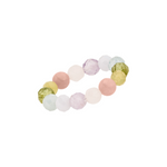 Chakra Schmuck Ring aus pastellfarbenen Edelsteinen.