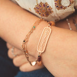 Om Mani Padme Hum Stretch-Bracelet, Roségold