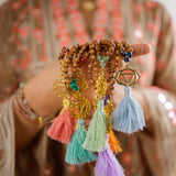 Short Mala Necklace Throat Chakra “I am expressive”