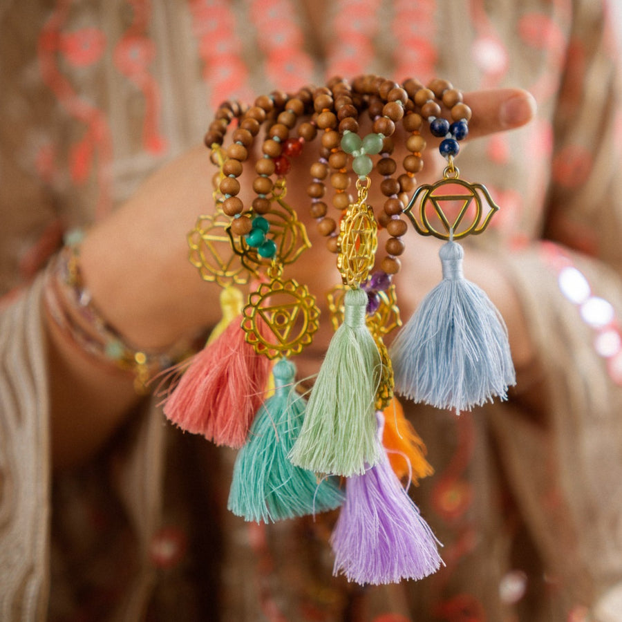 Mala Kette mit Kronenchakra Mandala von hoffnungsträger Schmuck