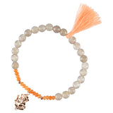 Hand mala set, Ganesha rose gold, agate