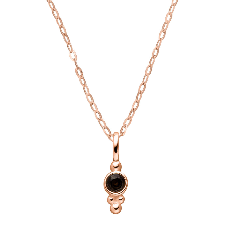 December Birthstone Pendant Necklace: Blue or Brown Topaz