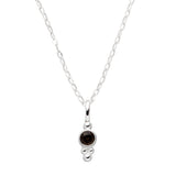 December Birthstone Necklace Topaz Brown / Blue