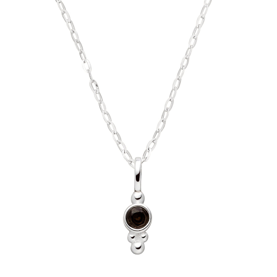 December Birthstone Pendant Necklace: Blue or Brown Topaz
