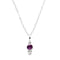 Geburtstein Kette Februar mit Amethyst Stein in verschiedenen Längen 