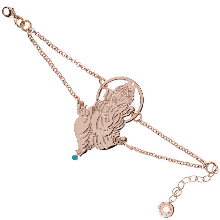 Happy Ganesha Bracelet, Rose