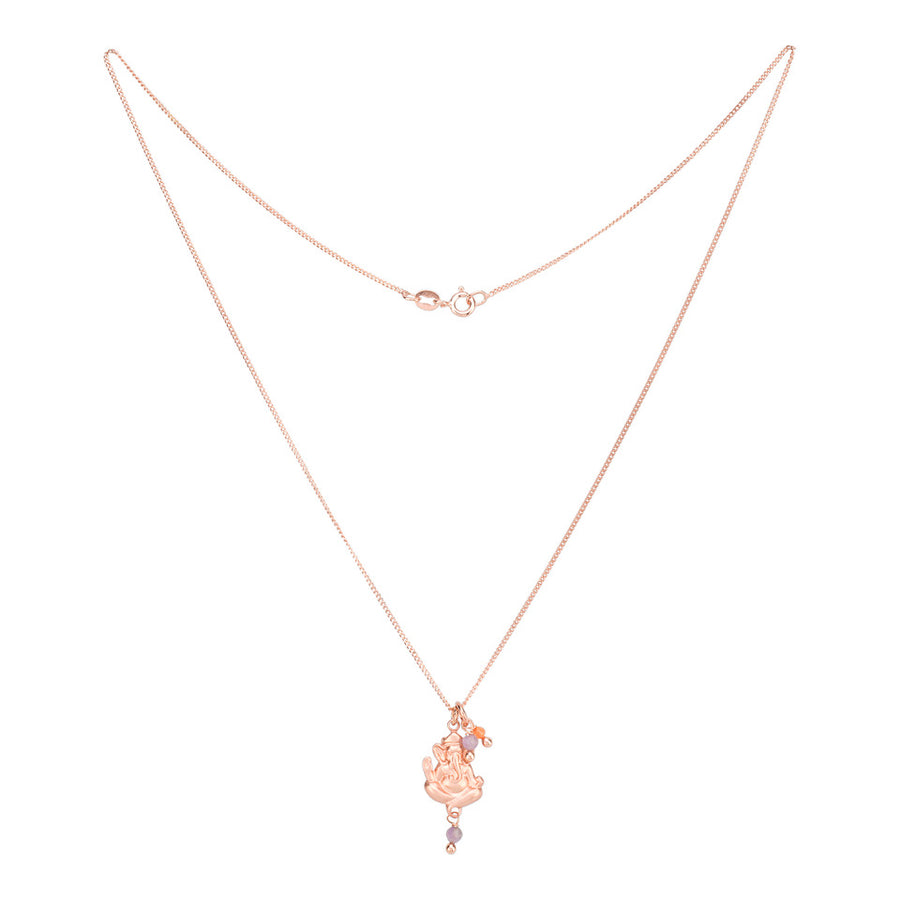 Love Chain Ganesha Roségold mit Edelsteinen