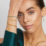 Layering Armband Gliederkette aus Gold mit Mondstein