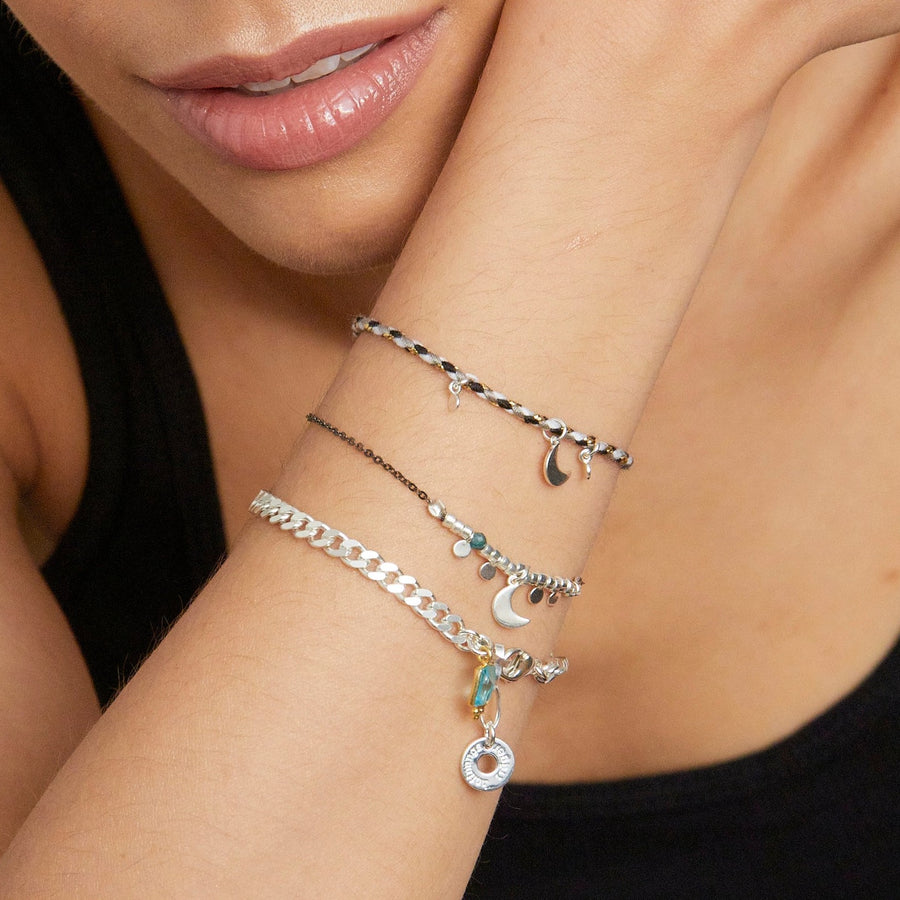 Magic Moon motiverende armband, zilver
