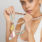 Mala Kette aus echten Perlen und goldenem Ganesha Anhänger.