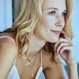Necklace “My Mantra” coral, gold-silver mix 