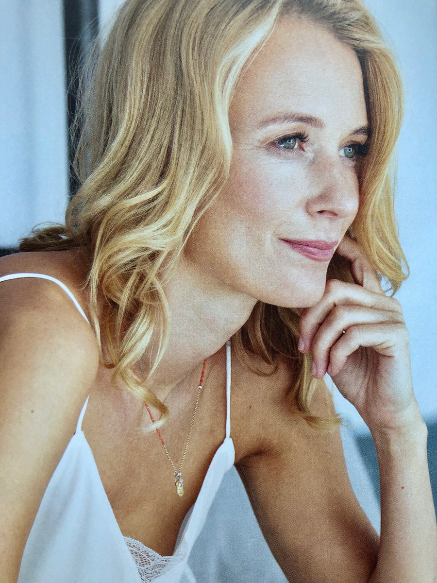 Collier "My Mantra" koraal, goud-zilver mix